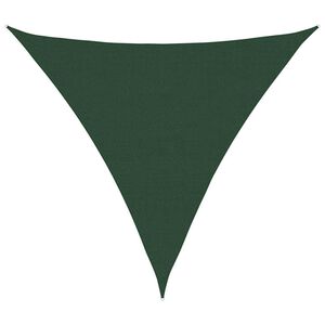 vidaXL Vela Parasole 160 g/m&sup2; Triangolare Verde Scuro 6x6x6 m in HDPE