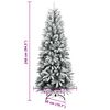 vidaXL Albero di Natale Artificiale con 300 LED e Neve Floccata 240 cm