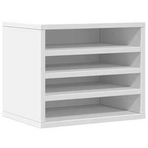 vidaXL Organizer per la Scrivania Bianco 36x26x29,5 cm in Multistrato