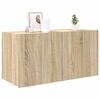vidaXL Mobile TV a Parete con Luci LED Rovere Sonoma 80x35x41 cm