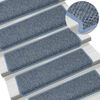 vidaXL Tappeti Autoadesivi Scale Aspetto Sisal 15 pz 65x21x4 cm Blu