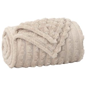 vidaXL Coperta Beige 150 x 130 cm 0.45 kg Panno