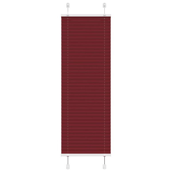 vidaXL Tenda Plissettata Rosso Bordeaux 50x100 cm Larghezza Tessuto