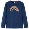 vidaXL Maglietta per Bambini a Maniche Lunghe Blu Marino 92