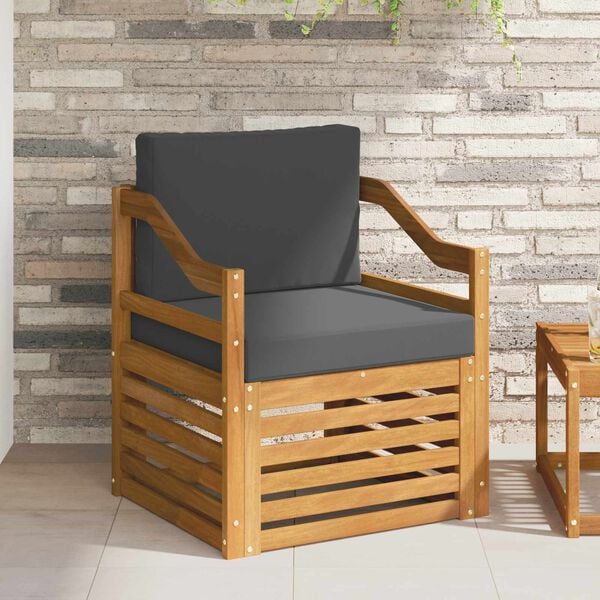 vidaXL Set di divani da esterno Legno di Acacia Massello e Poliestere