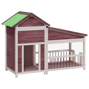 vidaXL Cuccia per Cani Moka 143x60,5x109 cm in Legno Massello di Pino