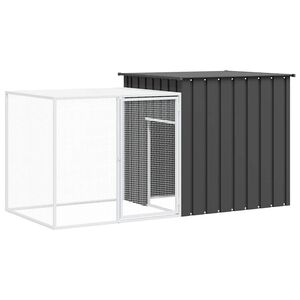 vidaXL Gabbia per Conigli Antracite 200x91x100 cm Acciaio Zincato
