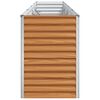 vidaXL Letto rialzato da giardino 390 x 50 x 68 cm Acciaio zincato