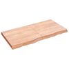 vidaXL Piano Bagno Marrone 120x60x(2-6) cm Legno Massello Trattato