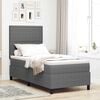 vidaXL Letto a molle Grigio chiaro e bianco 203 x 90 x 128 cm