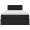 vidaXL Letto con contenitore e materasso Nero 120 x 200 cm