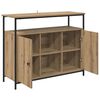 vidaXL Credenza Rovere artigianale 100 x 35 x 80 cm Legno multistrato