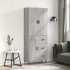 vidaXL Credenza Grigio Sonoma 69,5x34x180 cm in Legno Multistrato