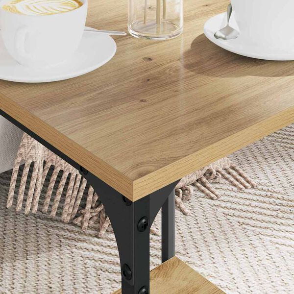 vidaXL Tavolino da salotto Rovere artigianale 40 x 40 x 55 cm