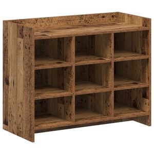 vidaXL Mobile per scarpe Legno antico 85 x 39,5 x 70 cm