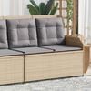 vidaXL Panchina da giardino con cuscino Beige e grigio polyrattan