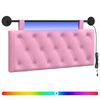 vidaXL Testiera sospesa Con luce LED Rosa Tessuto