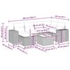 vidaXL Set Divani da Giardino con Cuscini 7pz Nero Polyrattan