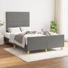 vidaXL Giroletto senza Materasso Grigio Scuro 120x200 cm Tessuto