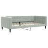 vidaXL Letto da Giorno Grigio Chiaro 100x190 cm in Velluto
