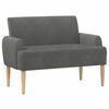 vidaXL Loveseat con bottoni imbottiti Grigio Scuro 116 x 67 x 81 cm