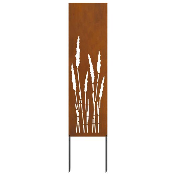 vidaXL Schermo per privacy in giardino Traforo Ruggine 32 x 140 cm