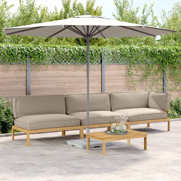 vidaXL Set di divani con cuscino 4 pcs Talpa Legno di Acacia Massello