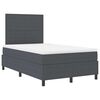 vidaXL Letto a Sorgente LED Grigio Scuro e Bianco 120 x 190 cm