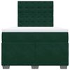 vidaXL Giroletto a Molle con Materasso Verde Scuro 120x190 cm Velluto