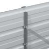 vidaXL Letto Rialzato Giardino 240x40x77 cm in Acciaio Zincato Argento