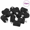 vidaXL Maniglie per Armadi 12 pz Nero M4 x 12 mm Ferro