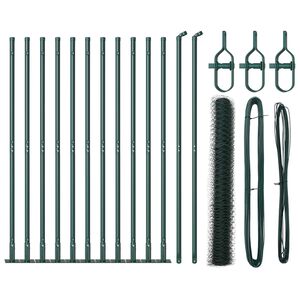 vidaXL Recinzione esagonale con base in cemento 25 x 0,8 m Verde Rete
