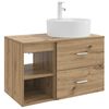 vidaXL Set di mobili per il bagno 2 pz Rovere Artigianale