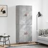 vidaXL Credenza Grigio Cemento 69,5x34x180 cm in Legno Multistrato