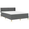 vidaXL <strong>Letto a Molle< / strong> Grigio scuro 140 x 200 cm