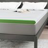 vidaXL Topper per materasso Bianco e Verde 180 x 200 cm