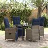 vidaXL Set da Pranzo per Giardino 5 pcs Grigio polyrattan