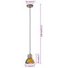 vidaXL Lampada Sospesa Industriale 25 W Multicolore Rotonda 17 cm E27
