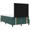 vidaXL Letto a Sorgente LED Verde Scuro 120 x 200 cm Tessuto