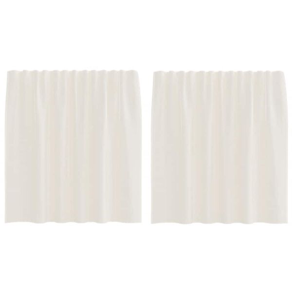 vidaXL Tende in Voile con Tasche per Aste 2 pz Crema