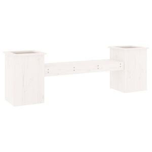 vidaXL Panchina Fioriera Bianca 184,5x39,5x56,5 cm Legno Massello Pino
