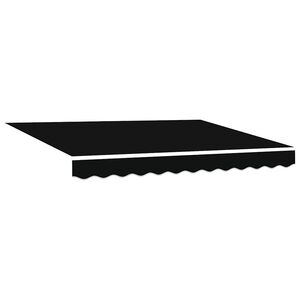 vidaXL Telo di ricambio per tenda da sole Nero 280 x 245 cm Poliestere