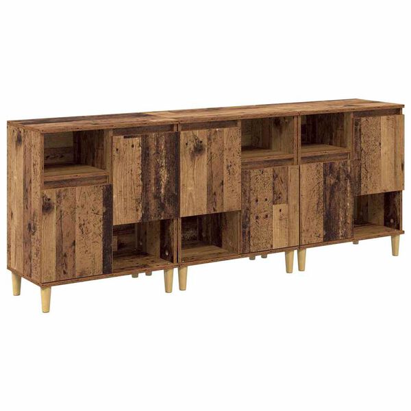 vidaXL Sideboards 3 pcs Legno vecchio 60 x 35 x 70 cm