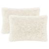 vidaXL Cuscino 2 pz HEERLEN Bianco 50 x 75 cm Fleece PV