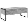 vidaXL Tavolino da salotto con cassetto Grigio Sonoma 100 x 46 x 40 cm