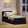 vidaXL Letto con contenitore e LED con led Nero 100 x 200 cm Velluto