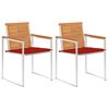 vidaXL Sedie da Giardino 2 pz con Cuscini in Legno Acacia e Acciaio