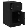 vidaXL Mobile laterale Rovere Nero 40 x 50 x 75 cm Legno multistrato
