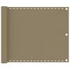 vidaXL Paravento da Balcone Grigio Talpa 75x300 cm in HDPE