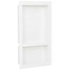 vidaXL Nicchia da Doccia con 2 Scomparti Bianco Lucido 41x69x9 cm